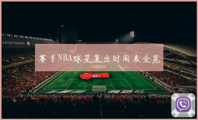 赛季NBA球星复出时间表全览